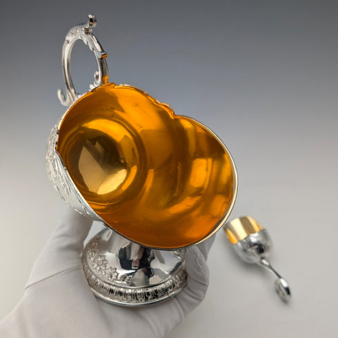 復古鍍銀糖碗煤炭碗設計盒裝